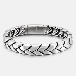 Minimalistisches Armband aus Edelstahl mit Weizenohren
