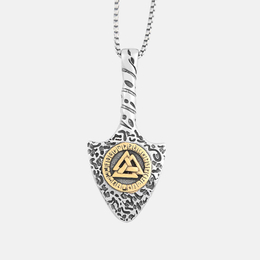 Valknut Triangle Spear Stainless Steel Viking Pendant