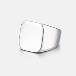 Polished Stainless Steel Men's Ring