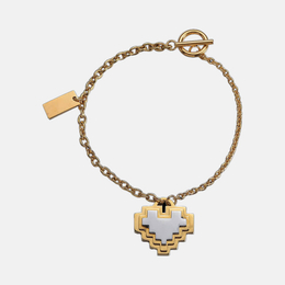 Mosaic Multilayer Heart-shaped Stainless Steel Bracelet