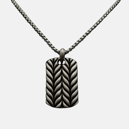 Collier en acier inoxydable avec vagues conçues en relief