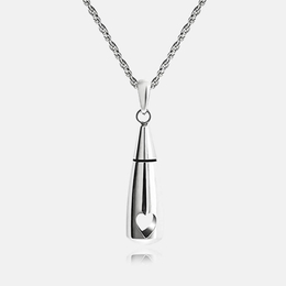 Teardrop Stainless Steel Urn Necklace