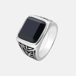 Thorns Twigs Stainless Steel Gemstone Ring