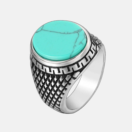 Simple Pattern Acrylic Stainless Steel Ring