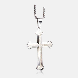 Multi-Color Cross Letter Stainless Steel Pendant