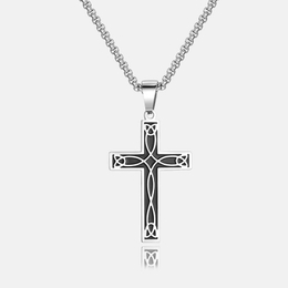 Vintage Celtic Knot Stainless Steel Cross Pendant