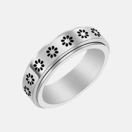 Daisy Stainless Steel Spinner Ring