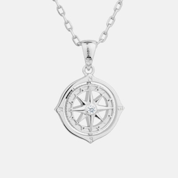 Compass Sterling Silver Pendant