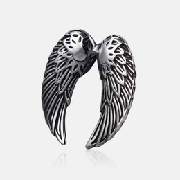 Vintage Feather Wing Stainless Steel Pendant