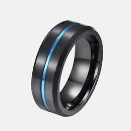 Two-tone Matte Tungsten Steel Men's Ring