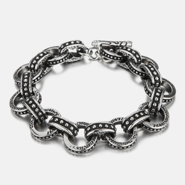 Bracelet en acier inoxydable avec chaîne câble OT