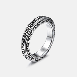 Vintage Pattern Stainless Steel Ring