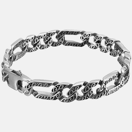 Retro Punk Pattern Stainless Steel Men's Bracelet