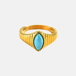Simple Cat's Eye Stone Stainless Steel Ring