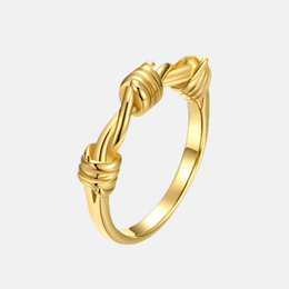 Knotted Cast Stainless Steel Wedding Ring