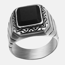 Viking Pattern Stainless Steel Men's Ring