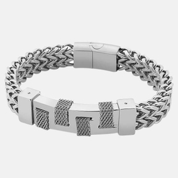 Geometric Braided Stainless Steel Bracelet