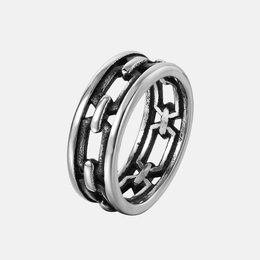 Retro Hollow Stainless Steel Men’s Ring