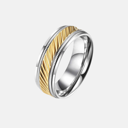 Simple Gear Shape Stainless Steel Men's Ring