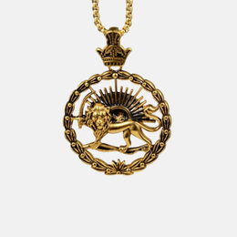 Vintage Lion Sun Stainless Steel Hip Hop Pendant
