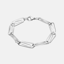 Simple Paperclip Splicing Stainless Steel Bracelet