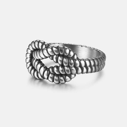 Winding Wire Pattern Stainless Steel Ring