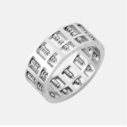 Minimalist Abacus Stainless Steel Ring