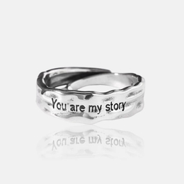 Anello regolabile in argento sterling Tu sei la mia storia