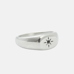 Sun Stainless Steel Gemstone Ring