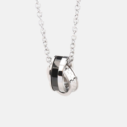Collier simple en acier inoxydable à double anneau