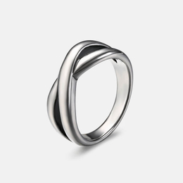 Shape X Stainless Steel Couple Ring
