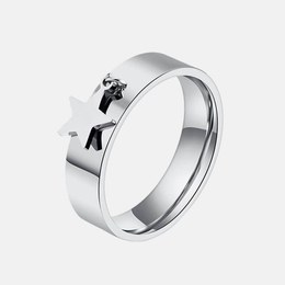 Simple Star Charm Stainless Steel Ring