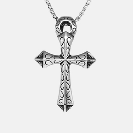 Punk Cross Stainless Steel Domineering Pendant