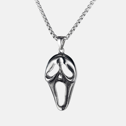 Colgante de acero inoxidable con máscara de calavera fantasma