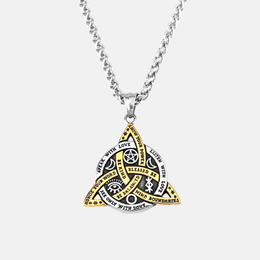 Viking Runes Celtic Knot Stainless Steel Pendant