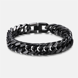Simple Cuban Chain Stainless Steel Men's Bracelect