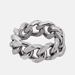 Smooth Chain Stainless Steel Ring