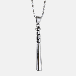 Pendentif en acier inoxydable motif batte de baseball