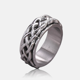 Celtic Knot Turnable Stainless Steel Ring
