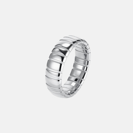 Simple Irregular Textured Stainless Steel Ring