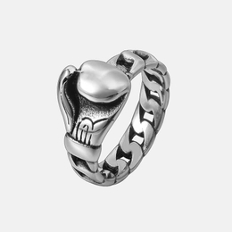 Boxing Gloves Stainless Steel Men's Ring