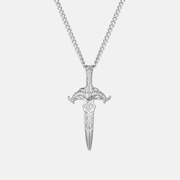 Vintage Sword Stainless Steel Cross Necklace