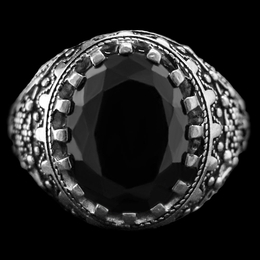 Herren-Steinring aus Achat-Sterlingsilber