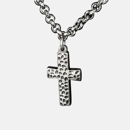 Ensemble de colliers en acier inoxydable avec croix vintage