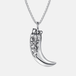 Personalized Wolf Tooth Stainless Steel Necklace