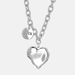 Luck Heart-shaped Stainless Steel Necklace