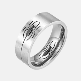 Spinnen-Edelstahl-Bandring