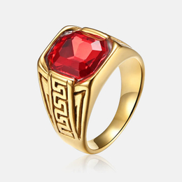 Great Wall Ruby Stainless Steel Ring