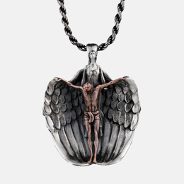 Jesus Angel Sterling Silver Men's Pendant