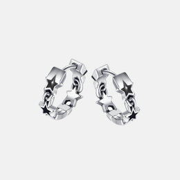 Vintage Five-Pointed Star Stainless Steel Earrings